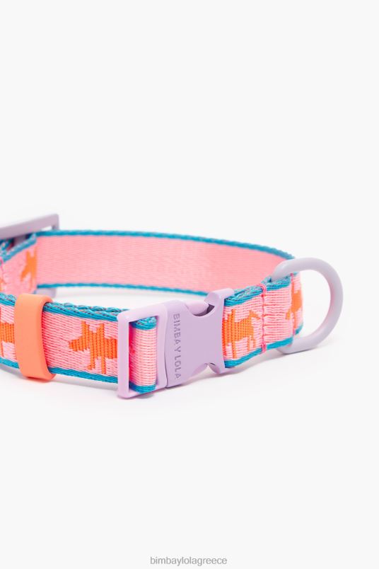 αξεσουάρ Bimba Y Lola λογότυπο γιακά κατοικίδιων ζώων L2L28966 ροζ