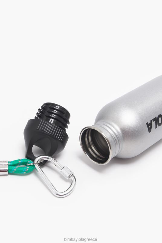 αξεσουάρ Bimba Y Lola λογότυπο μπουκάλι από ανοξείδωτο χάλυβα L2L28900 ασήμι