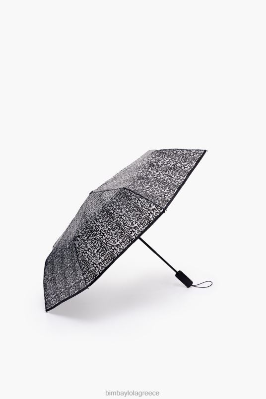 αξεσουάρ Bimba Y Lola λογότυπο ομπρέλα βινυλίου L2L28960 μαύρος