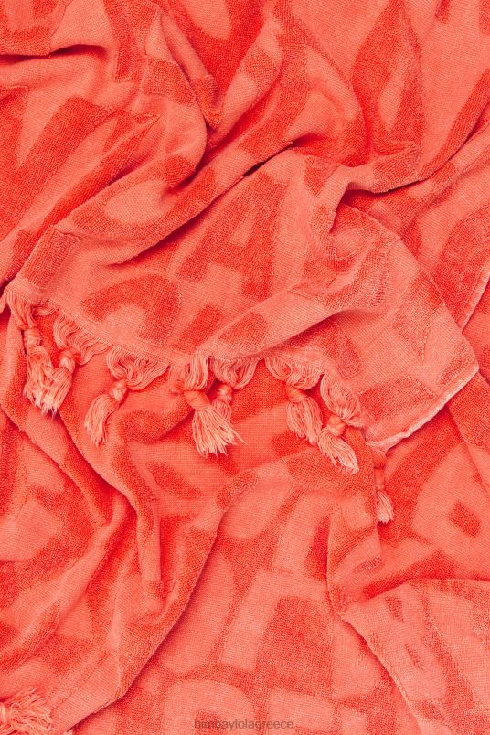 αξεσουάρ Bimba Y Lola πετσέτα με λογότυπο ζακάρ L2L28877 πορτοκάλι