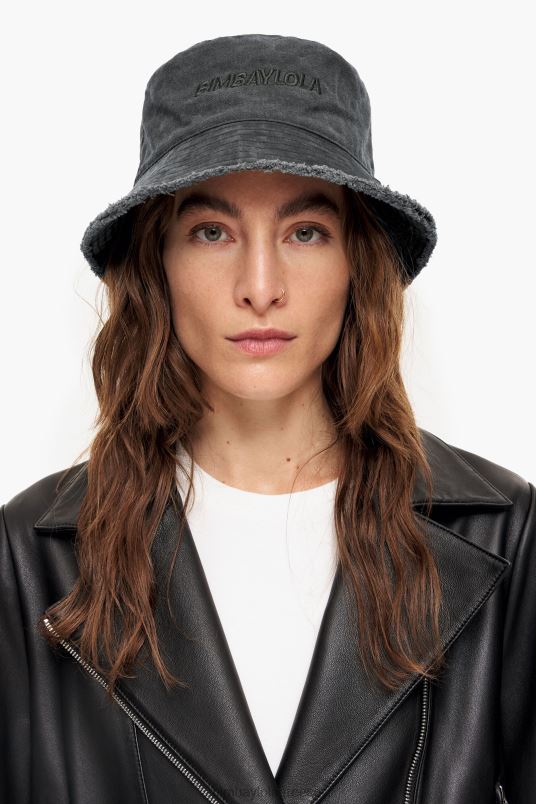 αξεσουάρ Bimba Y Lola πλυμένο καπέλο κουβά L2L28856 μαύρος