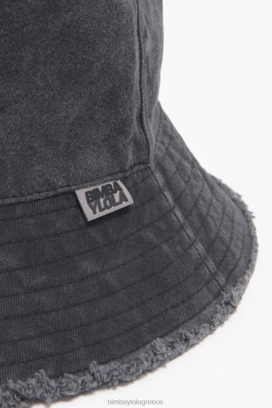 αξεσουάρ Bimba Y Lola πλυμένο καπέλο κουβά L2L28856 μαύρος