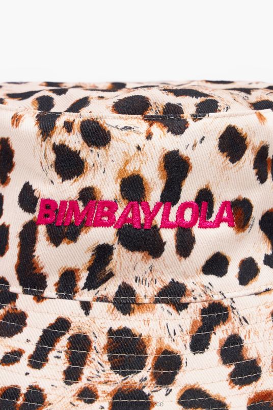 αξεσουάρ Bimba Y Lola βαμβακερό καπέλο με στάμπα λεοπάρ L2L28866 φυσικός