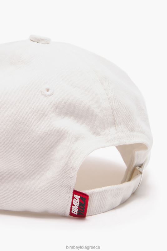 αξεσουάρ Bimba Y Lola δίχρωμο βαμβακερό καπάκι L2L28872 άσπρο