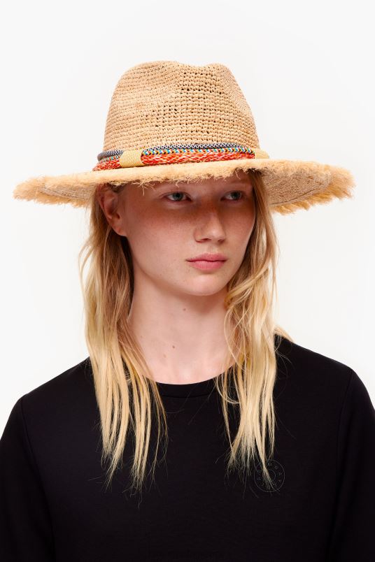 αξεσουάρ Bimba Y Lola καπέλο raffia L2L28865 φυσικός