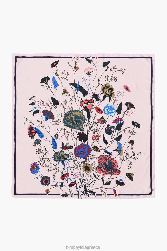 αξεσουάρ Bimba Y Lola ελαφρύ φλοράλ κασκόλ L2L28607 γκρί