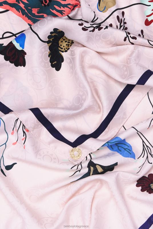 αξεσουάρ Bimba Y Lola ελαφρύ φλοράλ κασκόλ L2L28607 γκρί