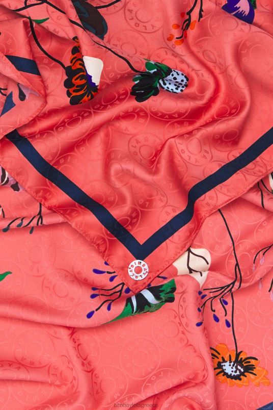 αξεσουάρ Bimba Y Lola φλοράλ κασκόλ L2L28608 κοράλλι