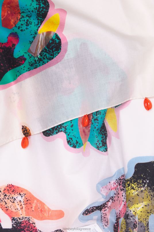 αξεσουάρ Bimba Y Lola κοντό βαμβακερό σαρόνγκ L2L28611 κοράλλι