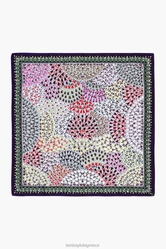 αξεσουάρ Bimba Y Lola μαντίλι τουλίπες L2L28622 μπλε