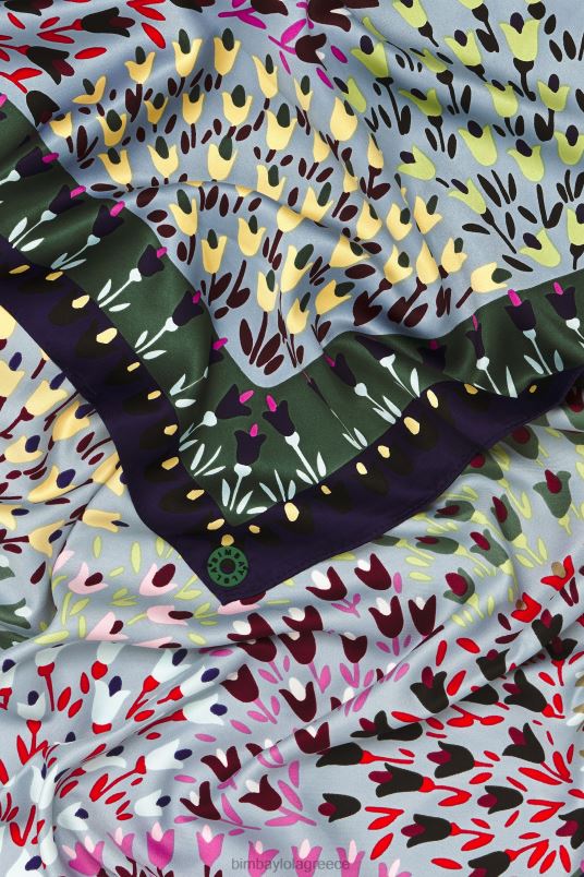 αξεσουάρ Bimba Y Lola μαντίλι τουλίπες L2L28622 μπλε