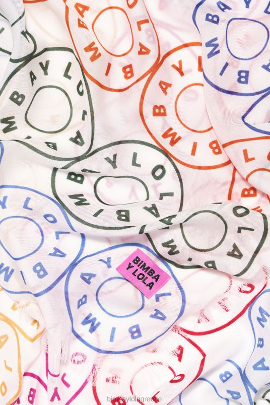 αξεσουάρ Bimba Y Lola σάλι λογότυπων L2L28624 άσπρο