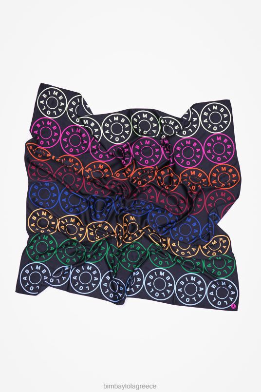 αξεσουάρ Bimba Y Lola κασκόλ με λογότυπα L2L28626 μαύρος