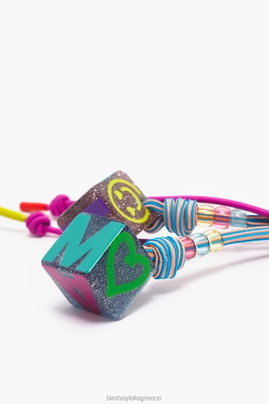 αξεσουάρ Bimba Y Lola μπρελόκ με ζάρια L2L28944 μπλε και ροζ