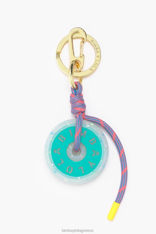 αξεσουάρ Bimba Y Lola μπρελόκ με λογότυπο σιλικόνης L2L28951 τουρκουάζ