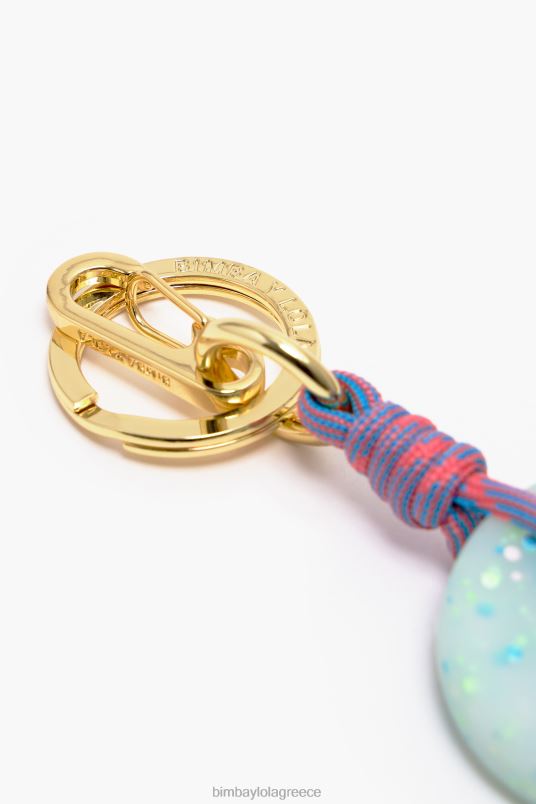 αξεσουάρ Bimba Y Lola μπρελόκ με λογότυπο σιλικόνης L2L28951 τουρκουάζ