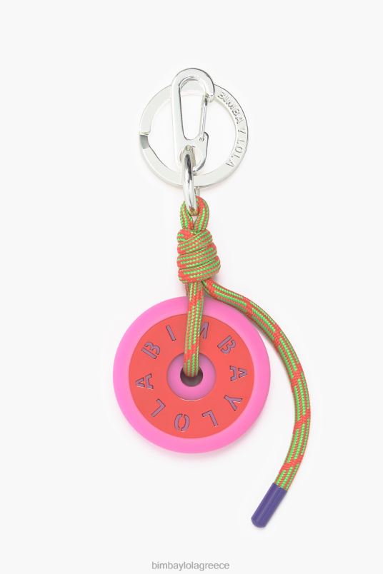 αξεσουάρ Bimba Y Lola μπρελόκ με λογότυπο σιλικόνης L2L28952 πορτοκάλι