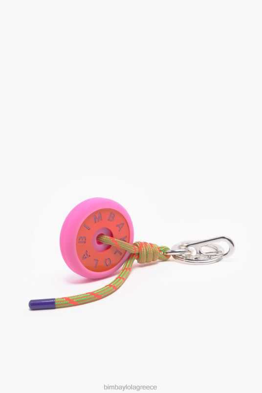 αξεσουάρ Bimba Y Lola μπρελόκ με λογότυπο σιλικόνης L2L28952 πορτοκάλι