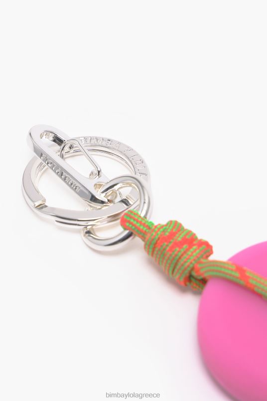 αξεσουάρ Bimba Y Lola μπρελόκ με λογότυπο σιλικόνης L2L28952 πορτοκάλι