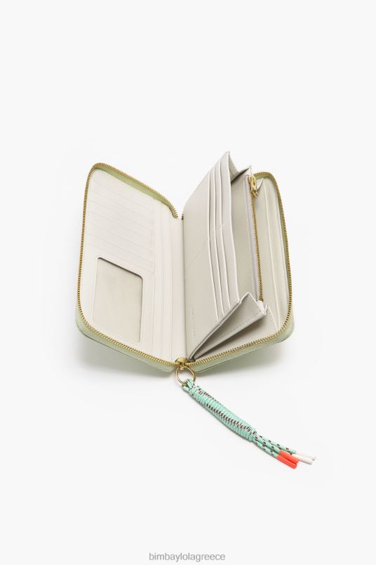αξεσουάρ Bimba Y Lola πορτοφόλι βιβλίου από παστέλ δέρμα L2L281069 πράσινος