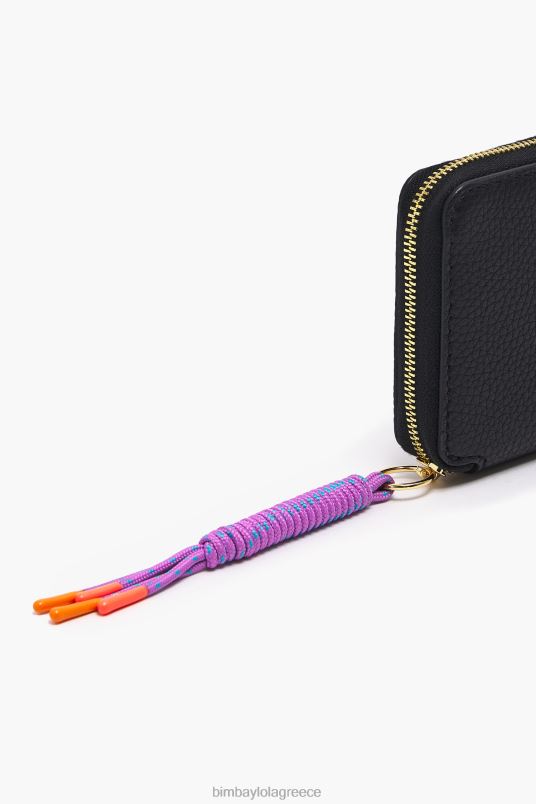 αξεσουάρ Bimba Y Lola δερμάτινο πορτοφόλι βιβλίου L2L281070 μαύρος