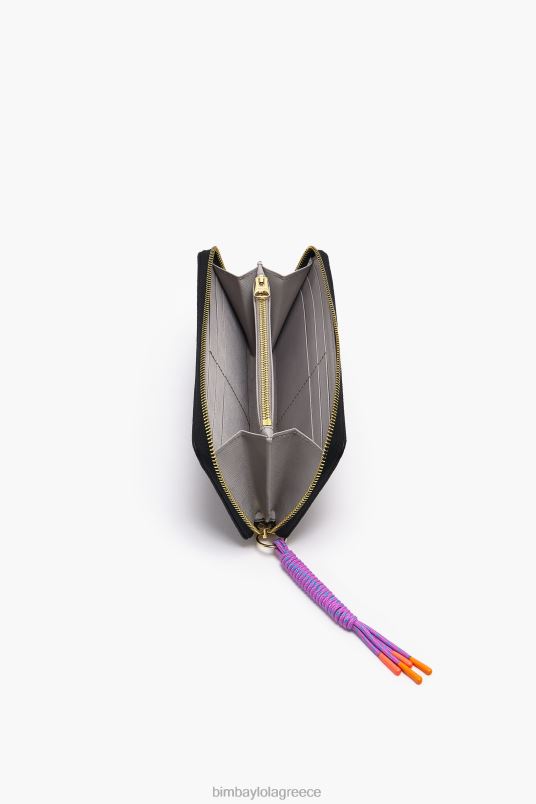 αξεσουάρ Bimba Y Lola δερμάτινο πορτοφόλι βιβλίου L2L281070 μαύρος