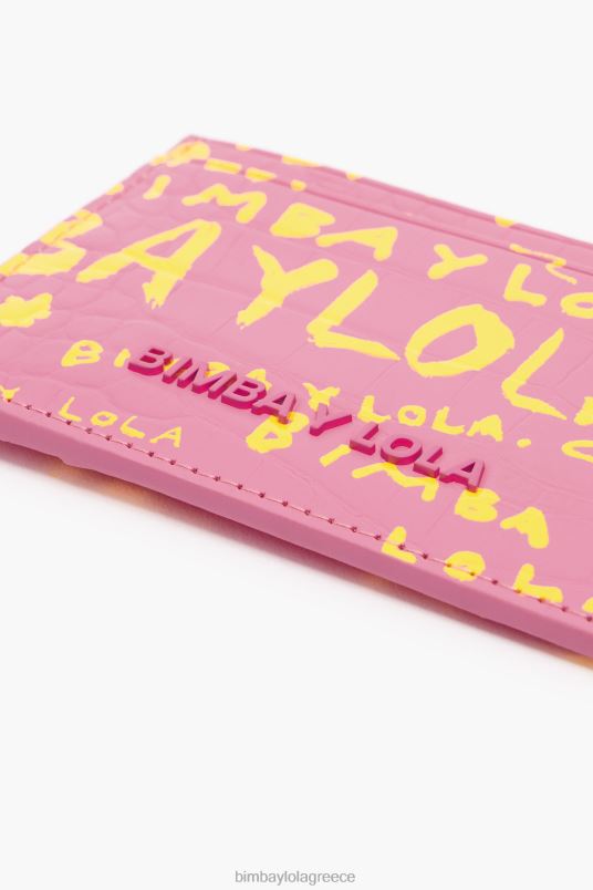 αξεσουάρ Bimba Y Lola θήκη καρτών εκτύπωσης κροκόδειλου L2L281130 ροζ