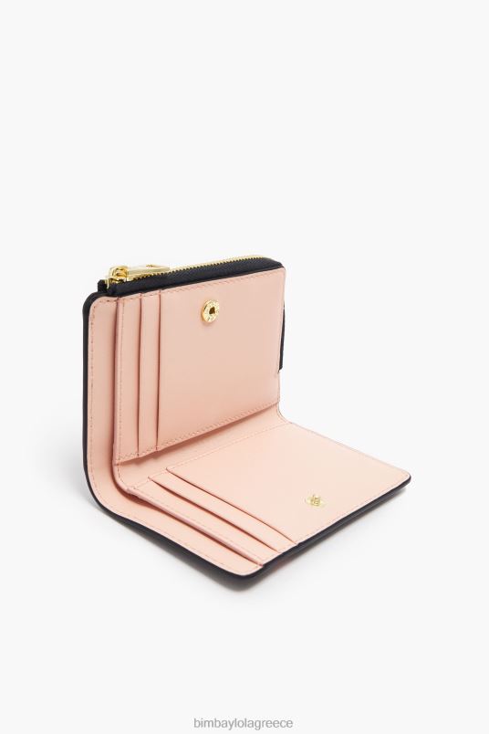 αξεσουάρ Bimba Y Lola δερμάτινο τσαντάκι με μικρές καρδιές L2L281002 μαύρος