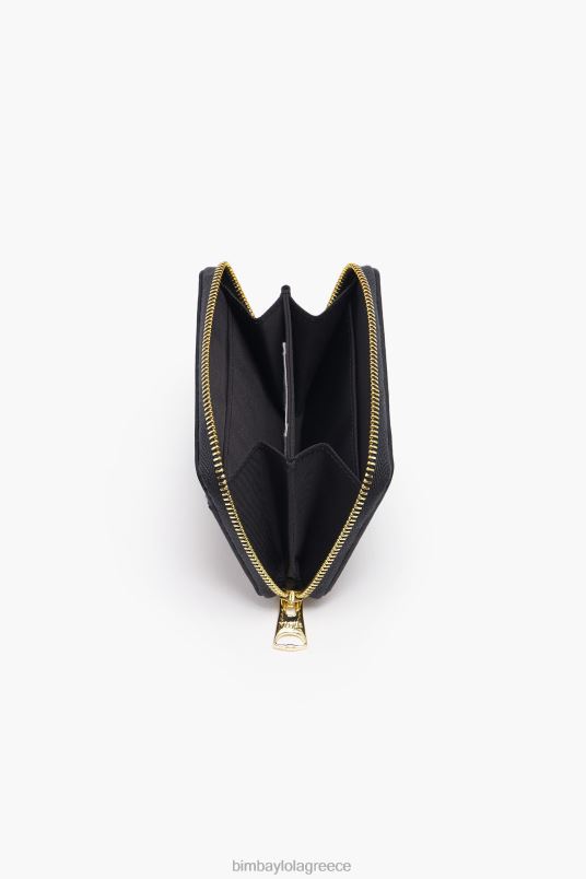 αξεσουάρ Bimba Y Lola δερμάτινο τσαντάκι με στάμπα με μικρές καρδιές L2L281013 μαύρος