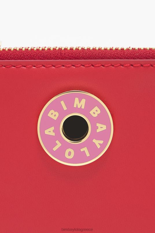 αξεσουάρ Bimba Y Lola δερμάτινο ορθογώνιο τσαντάκι νομισμάτων L2L281024 το κόκκινο