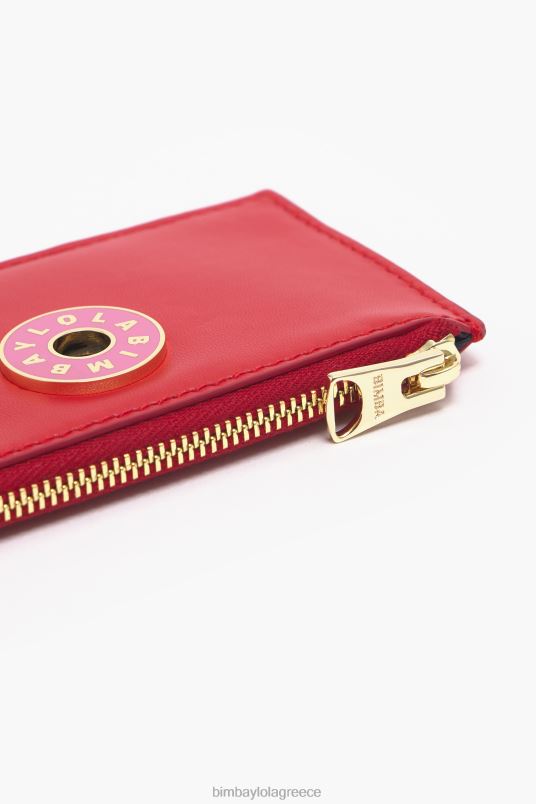 αξεσουάρ Bimba Y Lola δερμάτινο ορθογώνιο τσαντάκι νομισμάτων L2L281024 το κόκκινο