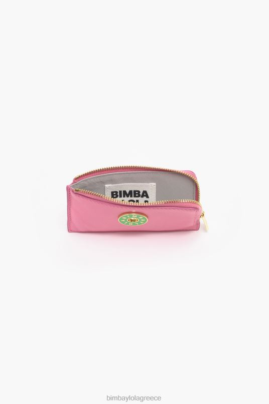 αξεσουάρ Bimba Y Lola δερμάτινο ορθογώνιο τσαντάκι νομισμάτων L2L281034 ροζ