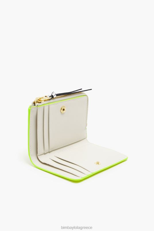 αξεσουάρ Bimba Y Lola δερμάτινο πορτοφόλι L2L281035 νέον κίτρινο