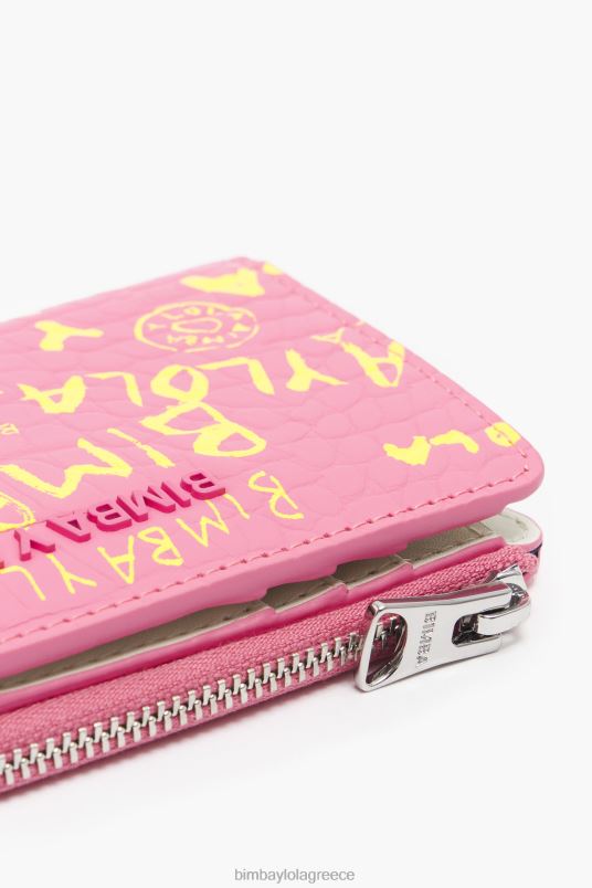 αξεσουάρ Bimba Y Lola πορτοφόλι με τύπωμα κροκόδειλου L2L281038 ροζ