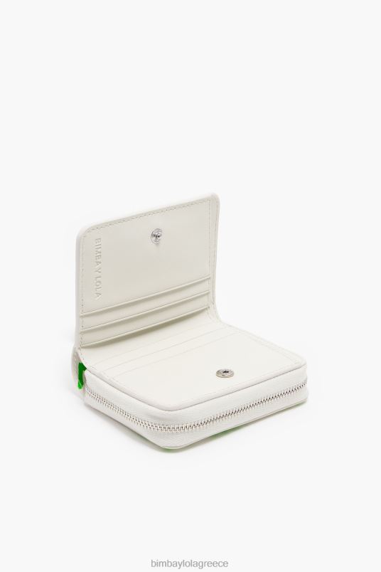 αξεσουάρ Bimba Y Lola πορτοφόλι με στάμπα κροκόδειλου L2L281043 άσπρο