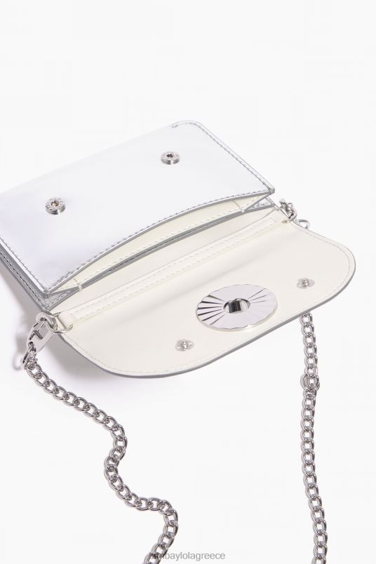 αξεσουάρ Bimba Y Lola πορτοφόλι πατέντας L2L281050 ασήμι