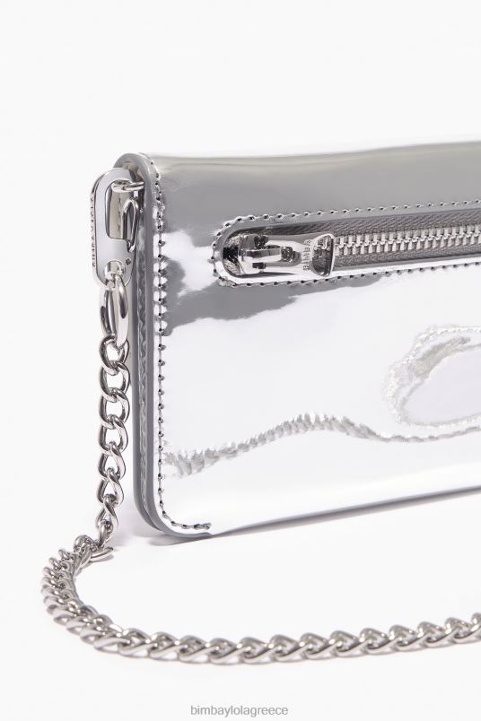 αξεσουάρ Bimba Y Lola πορτοφόλι πατέντας L2L281050 ασήμι