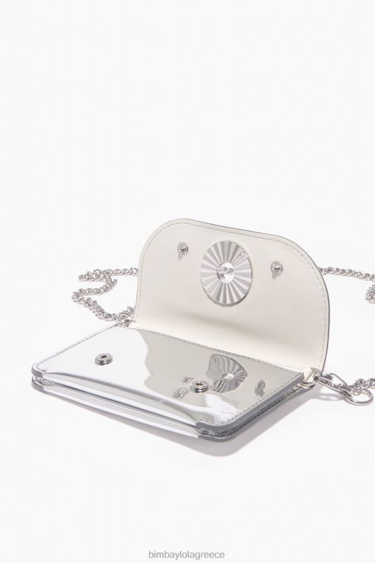 αξεσουάρ Bimba Y Lola πορτοφόλι πατέντας L2L281050 ασήμι