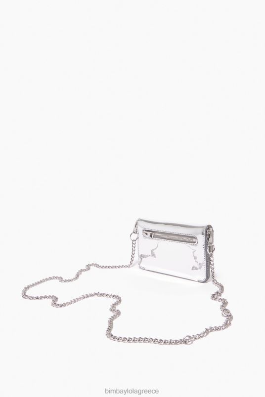 αξεσουάρ Bimba Y Lola πορτοφόλι πατέντας L2L281050 ασήμι