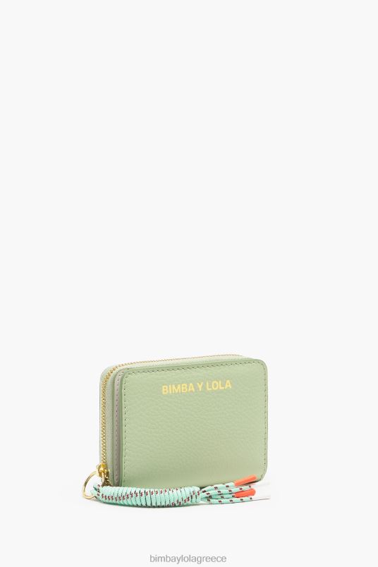 αξεσουάρ Bimba Y Lola παστέλ δερμάτινο πορτοφόλι L2L28984 πράσινος