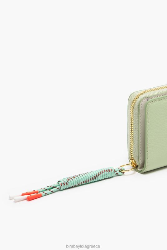 αξεσουάρ Bimba Y Lola παστέλ δερμάτινο πορτοφόλι L2L28984 πράσινος