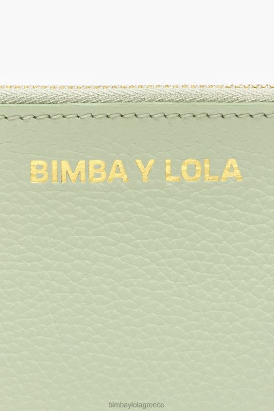 αξεσουάρ Bimba Y Lola παστέλ δερμάτινο ορθογώνιο τσαντάκι νομισμάτων L2L28986 πράσινος