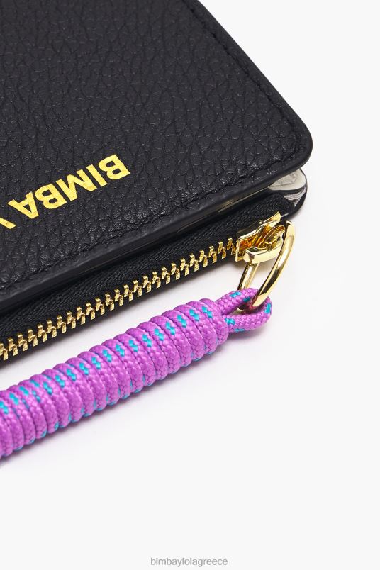 αξεσουάρ Bimba Y Lola δερμάτινο ορθογώνιο τσαντάκι L2L28989 μαύρος