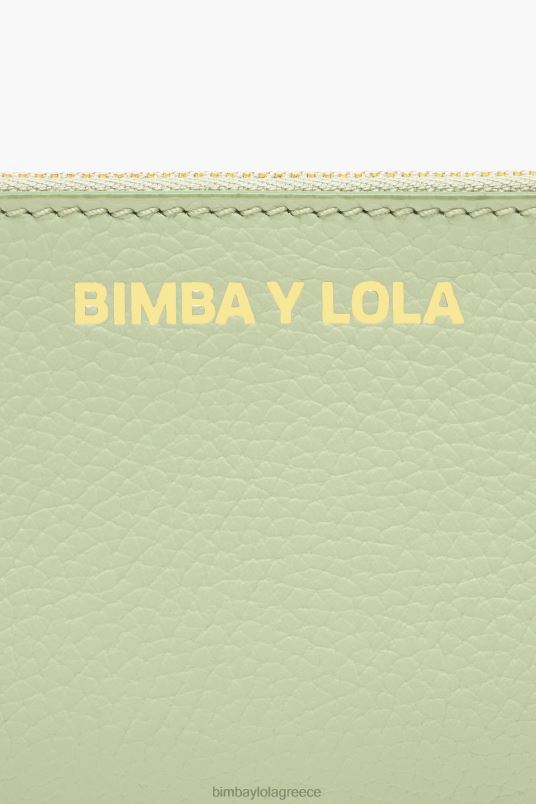 αξεσουάρ Bimba Y Lola παστέλ δερμάτινο ορθογώνιο τσαντάκι νομισμάτων L2L28990 πράσινος