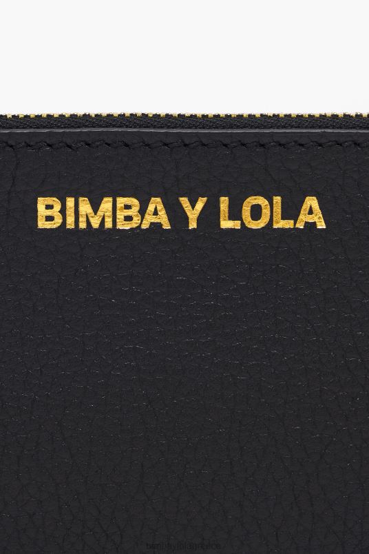 αξεσουάρ Bimba Y Lola δερμάτινο ορθογώνιο τσαντάκι νομισμάτων L2L28991 μαύρος