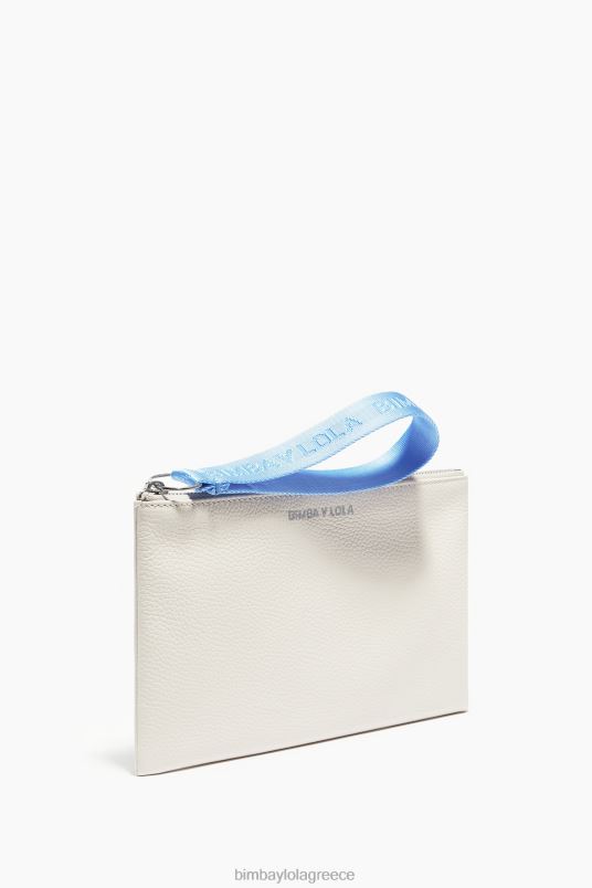 αξεσουάρ Bimba Y Lola δερμάτινη επίπεδη θήκη μακιγιάζ L2L281096 άσπρο
