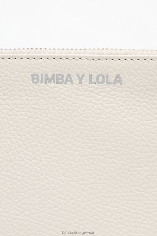 αξεσουάρ Bimba Y Lola δερμάτινη επίπεδη θήκη μακιγιάζ L2L281096 άσπρο