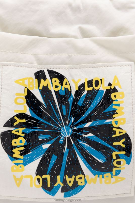αξεσουάρ Bimba Y Lola τυπωμένη νάιλον τσάντα κουβά L2L28129 πέτρα