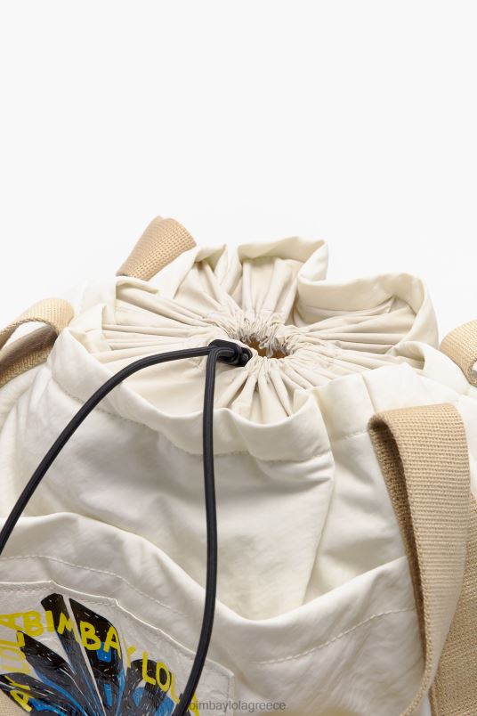 αξεσουάρ Bimba Y Lola τυπωμένη νάιλον τσάντα κουβά L2L28129 πέτρα