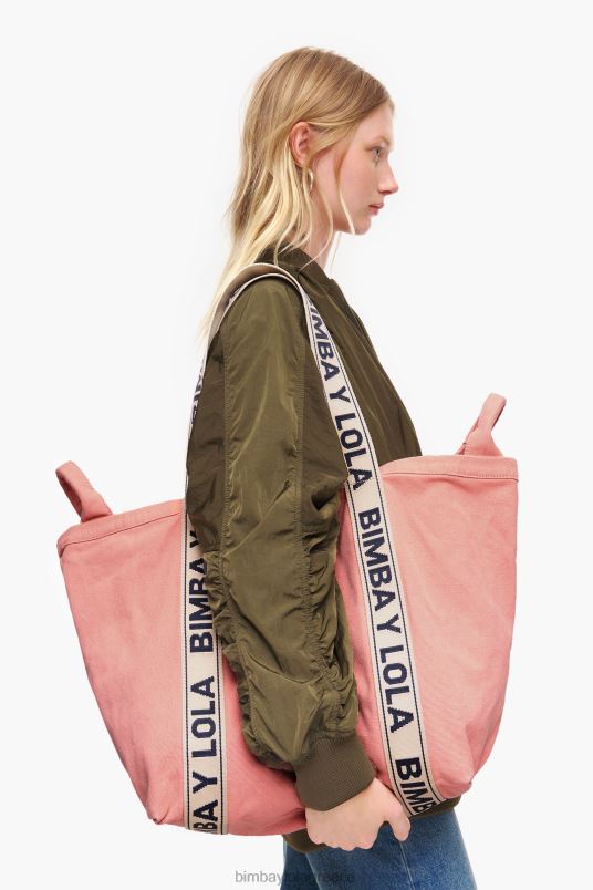 αξεσουάρ Bimba Y Lola πάνινη τσάντα shopper L2L28117 ροζ